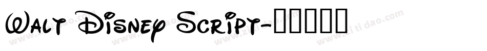 Walt Disney Script字体转换